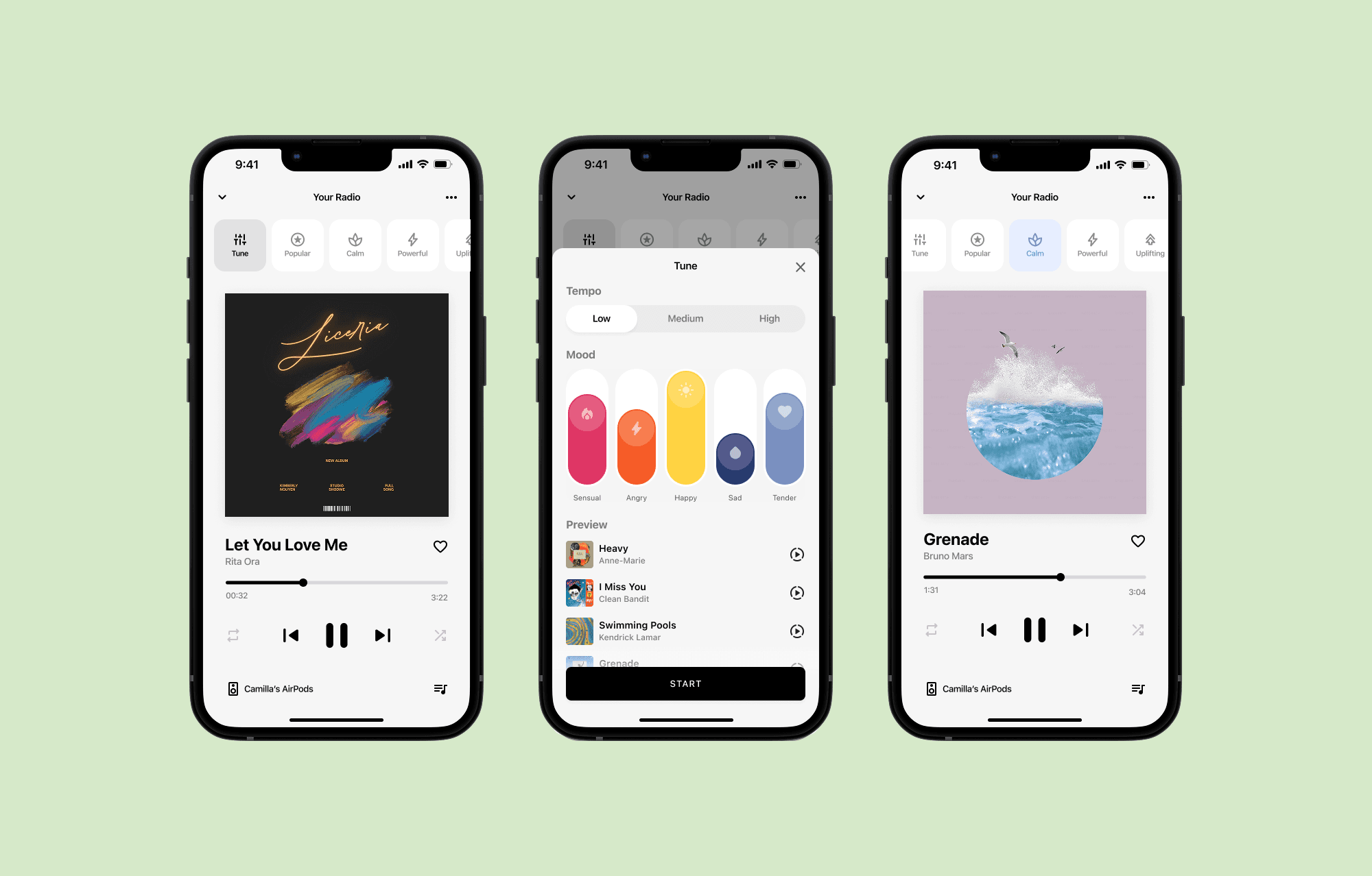 Mood Radios - rethinking a core feature